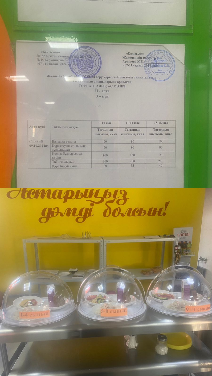 Ас мәзірі ІІ апта 3 күні