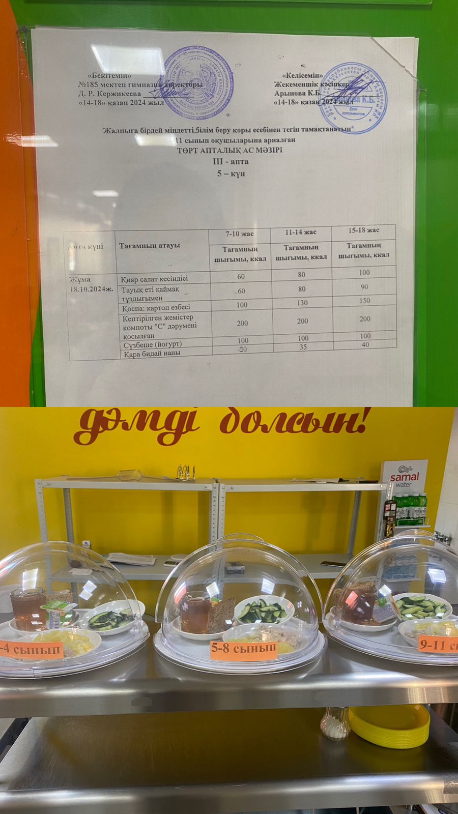 Ас мәзірі ІІІ апта 5 күні