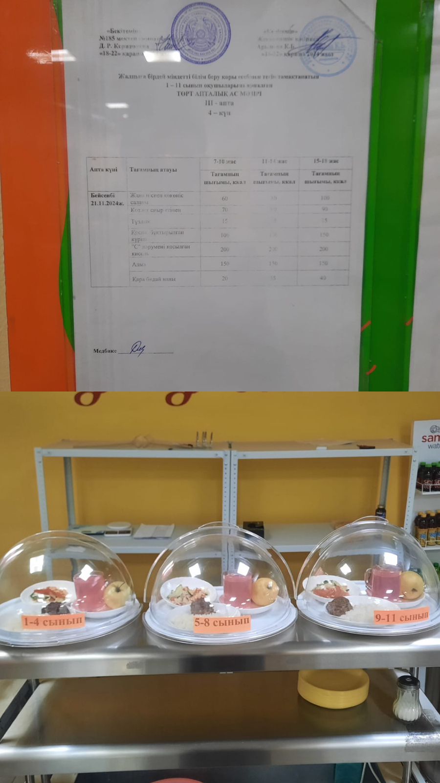 Ас мәзірі ІIІ апта 4 күні