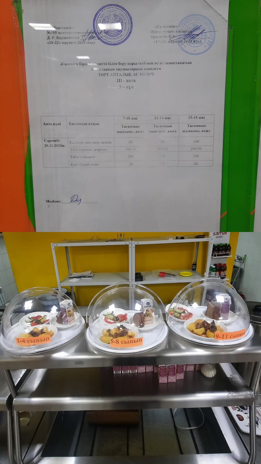 Ас мәзірі ІIІ апта 3 күні