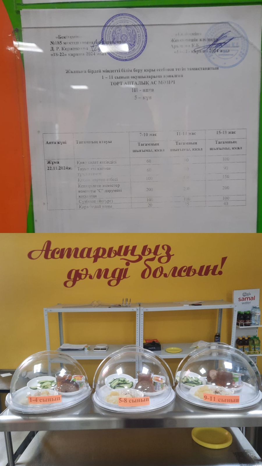 Ас мәзірі ІIІ апта 5 күні