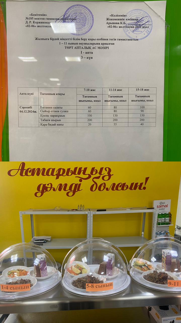 Ас мәзірі І апта 3 күні