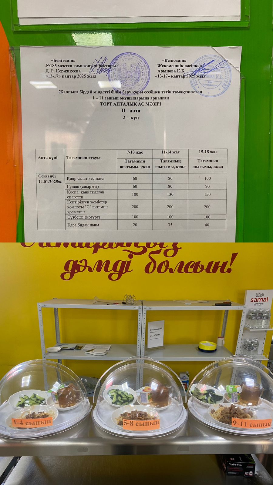 Ас мәзірі ІІ апта 2 күні