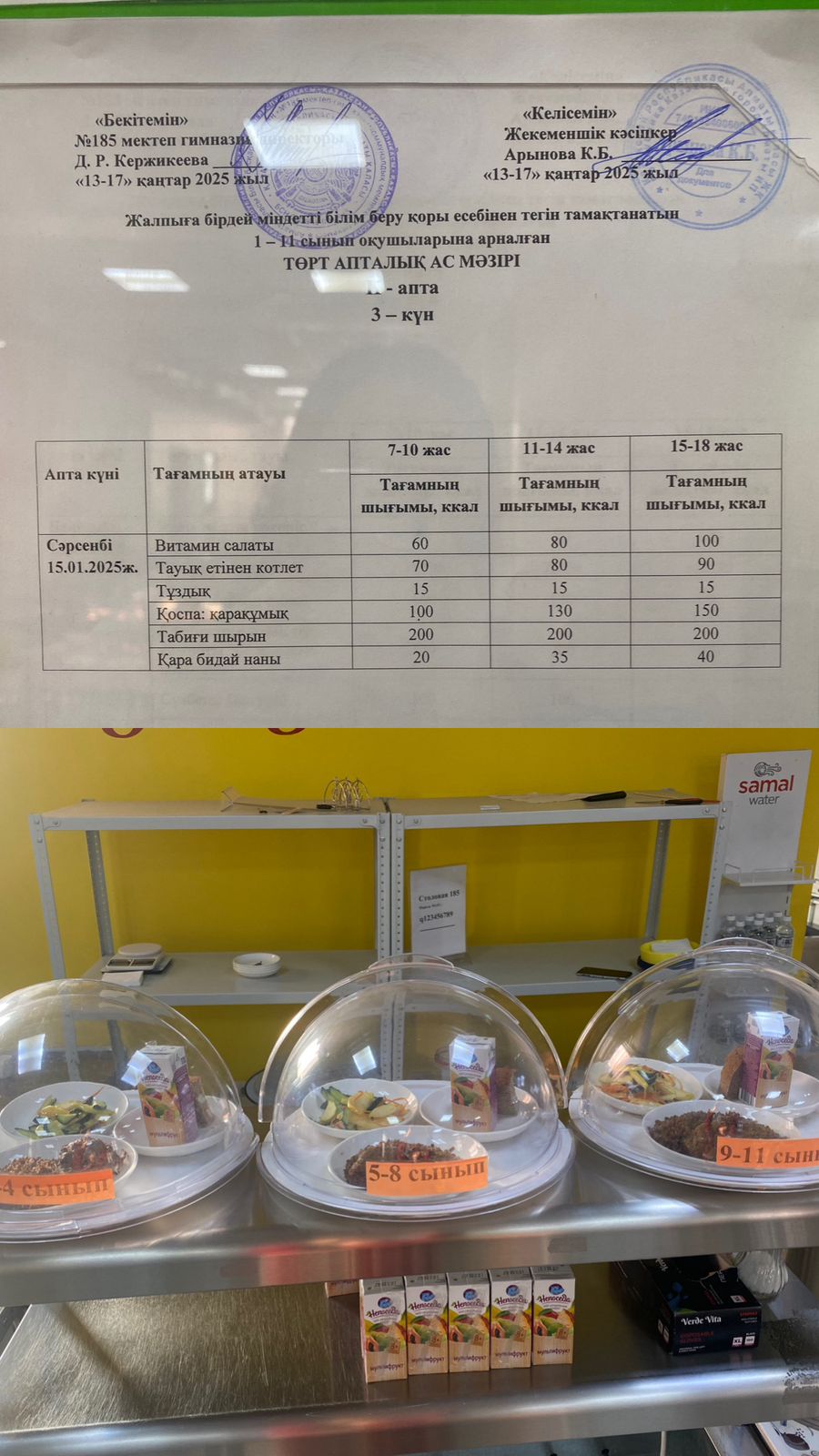 Ас мәзірі ІІ апта 3 күні