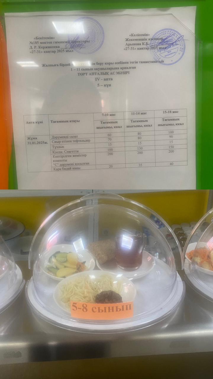 Ас мәзірі ІV апта 5 күні