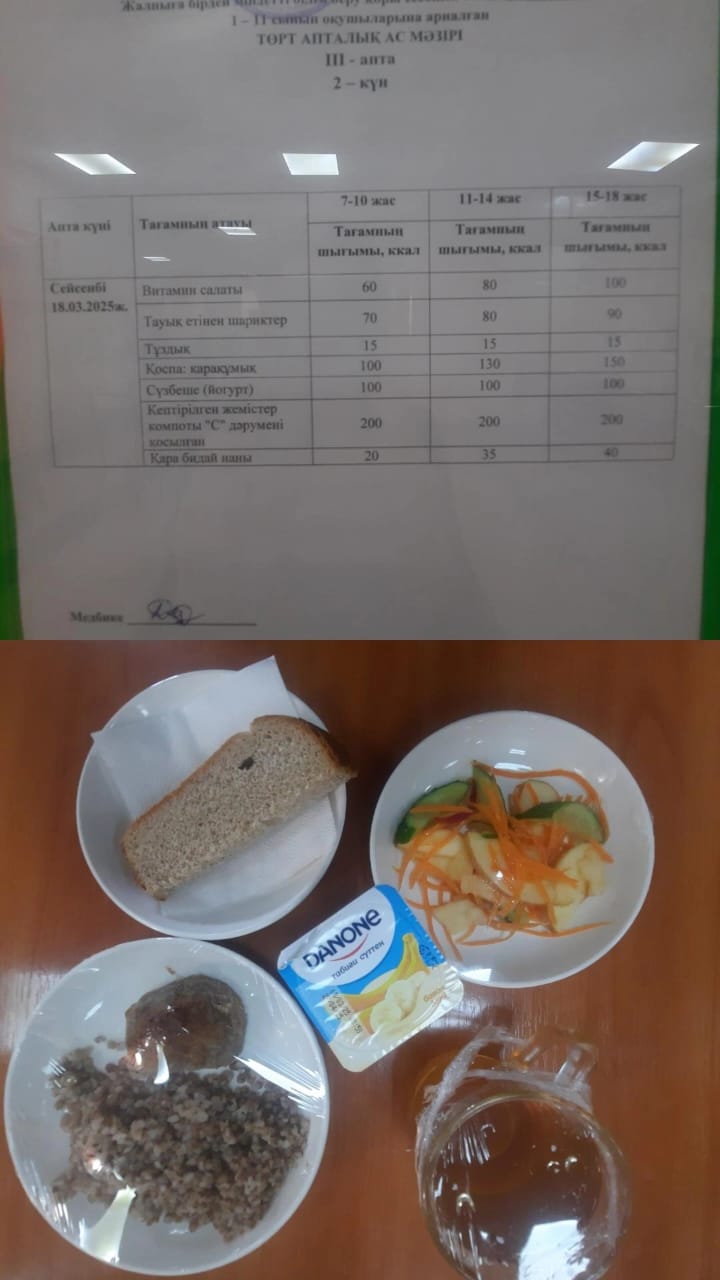 Ас мәзірі IІІ апта 2 күні