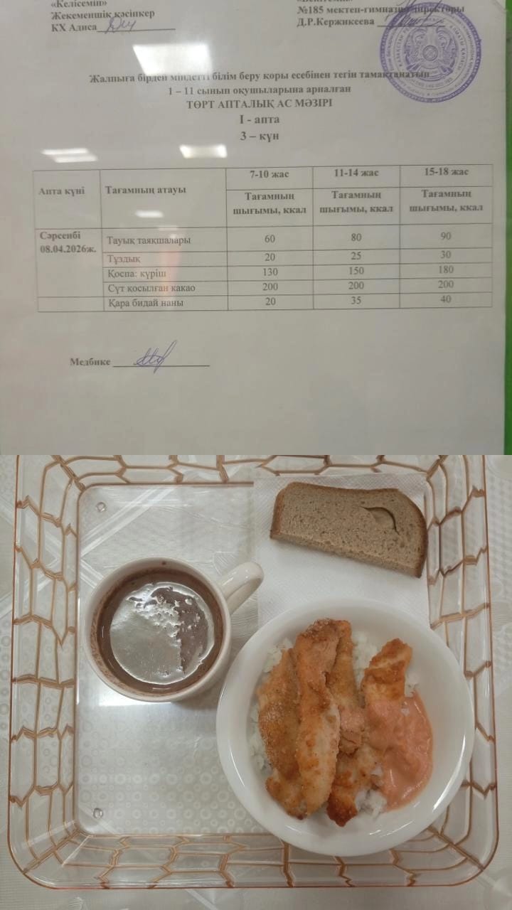 Ас мәзірі І апта 3 күн